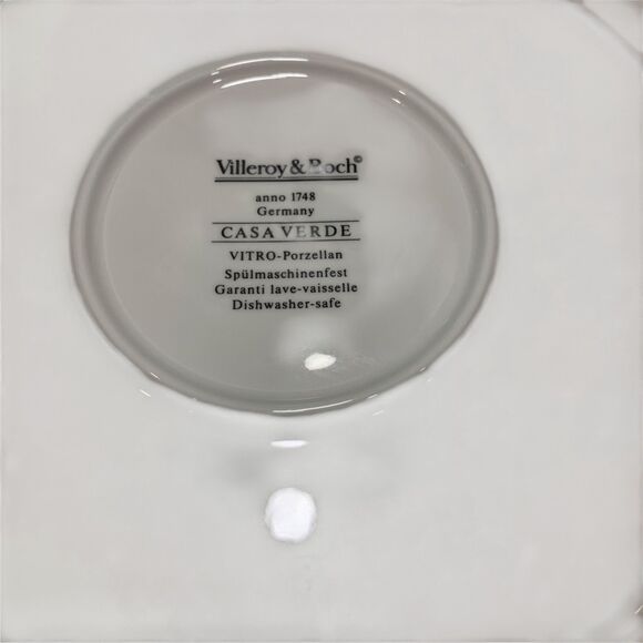 Villeroy & Boch Octagon Casa Verde Floral Design Chop Cake Plate Cottagecore - Picture 5 of 5